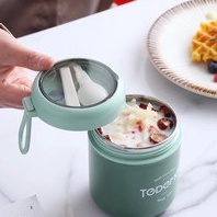 Bình Ủ Cháo INOX 304 TEDEMEI Loại Mới Giữ Nhiệt Cực Lâu - Tặng Kèm Muỗng Cho Bé Ăn Dặm