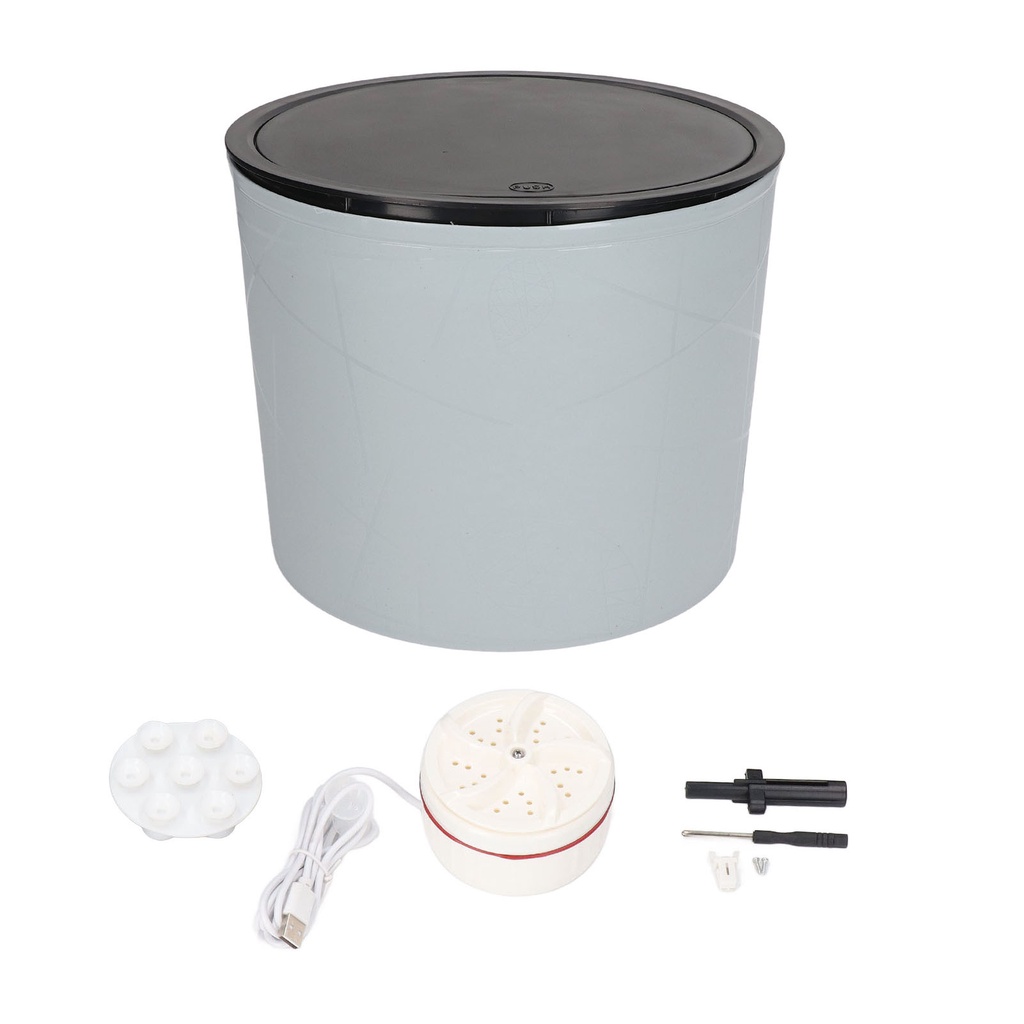 Nitrogen071 (MẪU MỚI 2022-SẴN HÀNG) Máy giặt Mini di động, vắt khô, 5L USB Công suất thấp Tiếng ồn mạnh ABS Động cơ mẽ cho quần lót tất