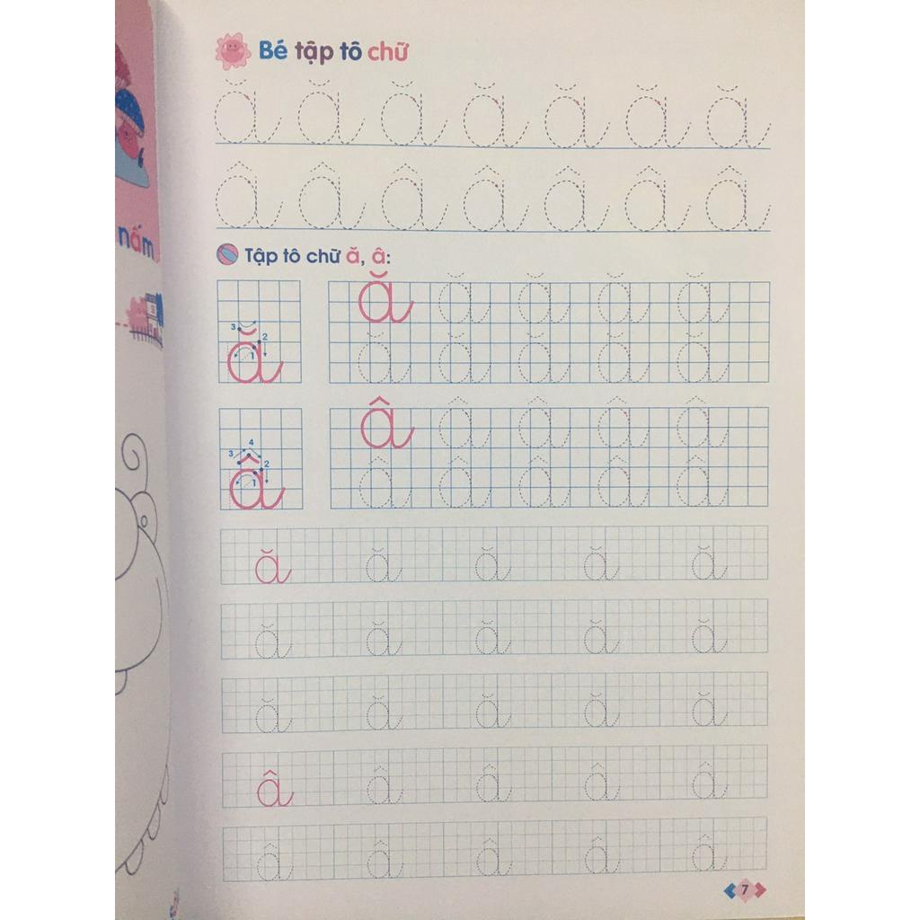 Sách - Mai em vào lớp 1-Vở Tập tô chữ mẫu giáo(dành cho trẻ từ 5-6 tuổi)