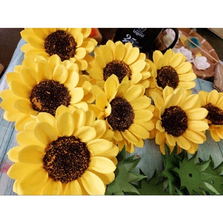 Set 4 đầu hoa hướng dương làm sẵn từ giấy mỹ thuật