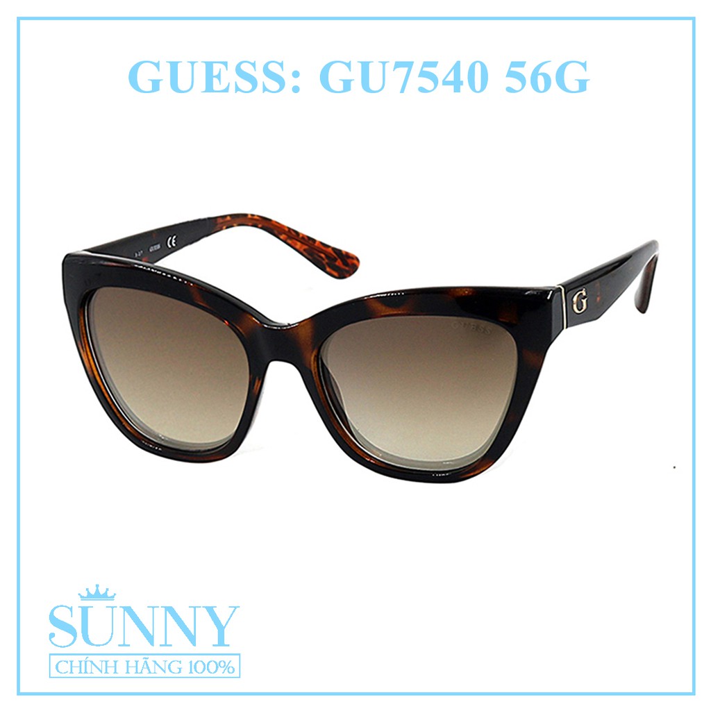 Kính mát thời trang Guess GU7540 nhiều màu chính hãng, thiết kế dễ đeo bảo vệ mắt