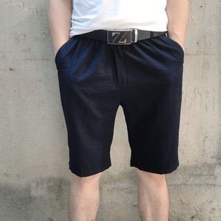 Quần đùi nam chất liệu vải đũi lụa siêu mềm siêu mát dáng ôm thời trang quần có khóa túi