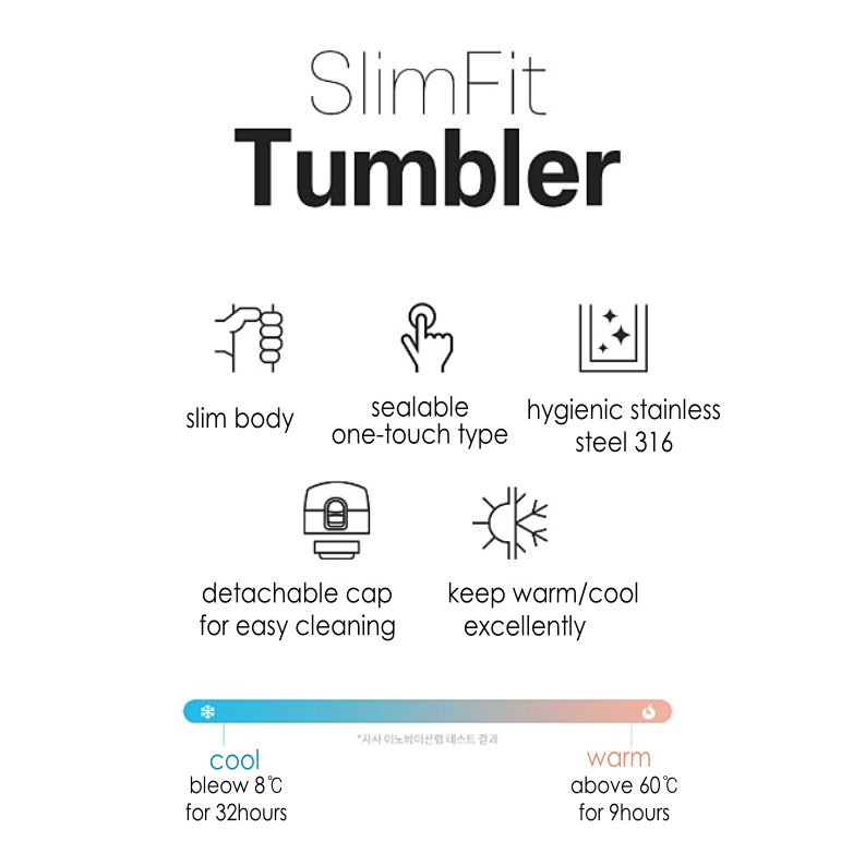 Slim Fit Tumbler một chạm 400ml