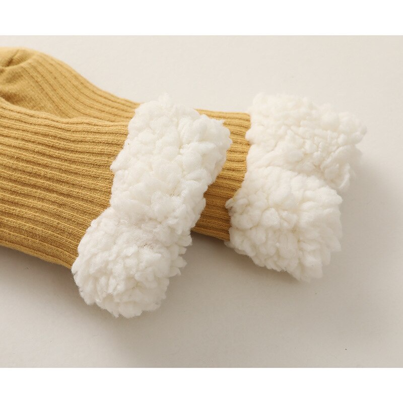 Vớ Len Lông Cừu Dày Mềm Mại Chống Trượt Mùa Thu Đông Cho Bé Sơ Sinh