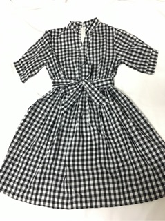 Đầm sơ mi thắt eo caro - DOFFY DRESS