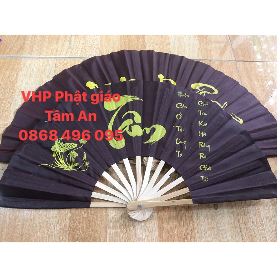 QUẠT VẢI THƯ PHÁP CAO CẤP (rộng 60cm) | BigBuy360 - bigbuy360.vn