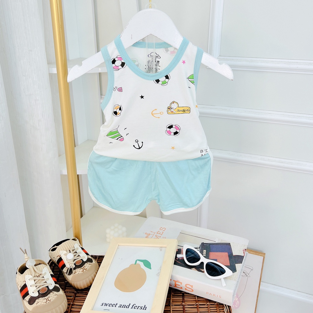Bộ Ba Lỗ Cao Cấp Vải Thun Lạnh Cho Bé Sơ Sinh Từ 3-11kg, Vải Mềm - Đẹp - Thông Thoáng Thấm Hút Mồ Hôi Tốt - 𝐁𝐎𝟐𝟑
