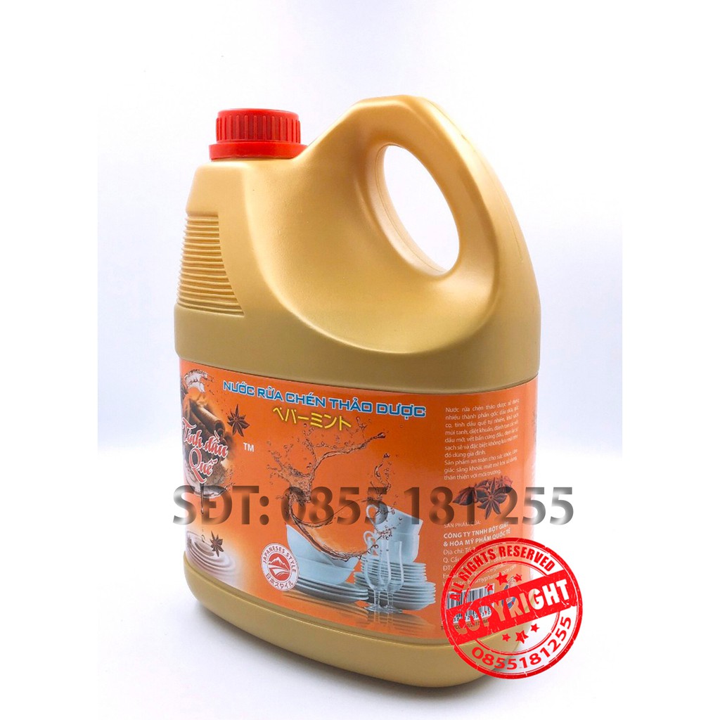 NƯỚC RỬA CHÉN THẢO DƯỢC TINH DẦU QUẾ 3.2L