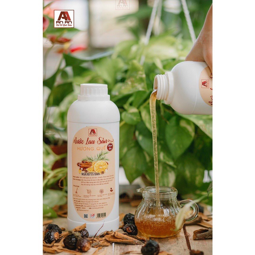 Nước lau sàn quế đậm đặc An An dung tích 1 lít nước lau nhà hữu cơ an toàn tuyệt đối