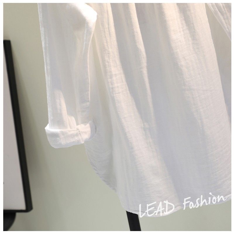 Áo Sơ Mi cotton Trắng Thêu Họa Tiết Dân Tộc Cổ Điển Thời Trang Mùa Thu Mới Cho Nữ 2022