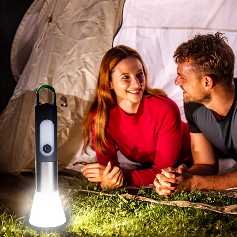 Đèn Pin LED Đa Năng Sạc Được Loại c Có Móc Khóa Tiện Lợi Dành Cho Đi Cắm Trại