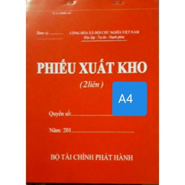 10 Phiếu xuất kho 2 liên a4 (60 tờ)