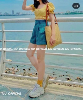 Quần sooc cạp cúc 5 màu dành cho nữ
