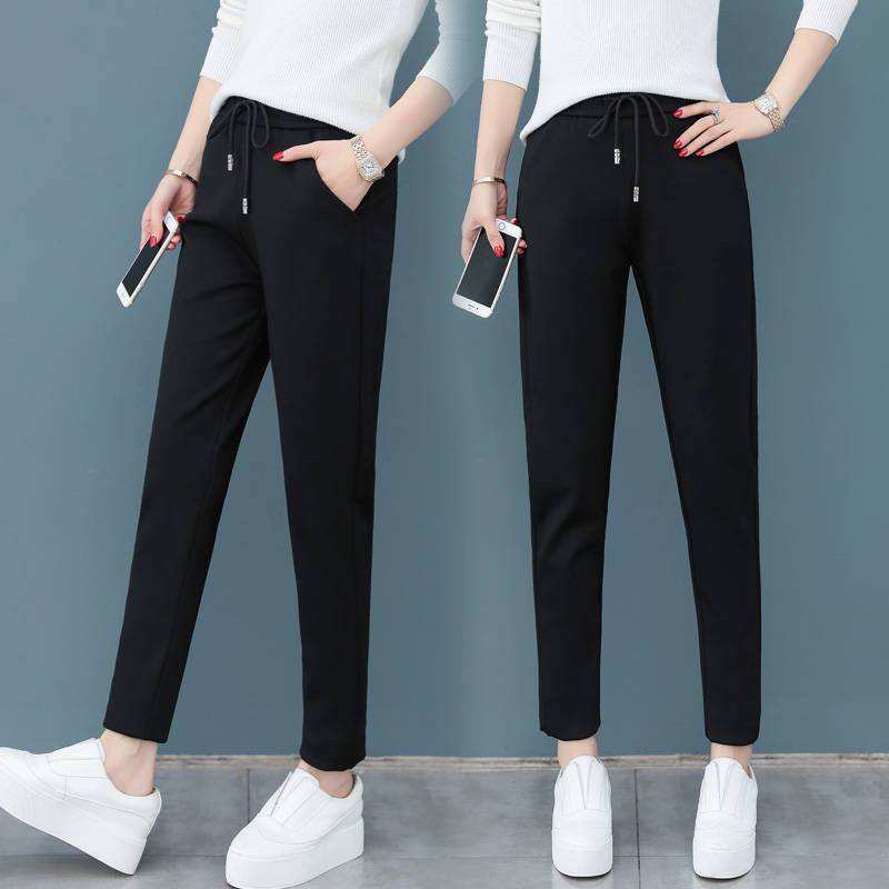 Quần Thể Thao Dài Tới Mắt Cá Chân Mỏng Dáng Rộng Kiểu Hàn Quốc Thời Trang Xuân Hè Cho Phụ Nữ Trung Niên