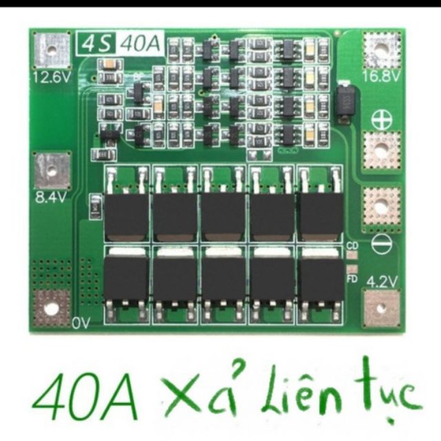 MẠCH 4S40A chuyên sạc xả và bảo vệ pin .16.8