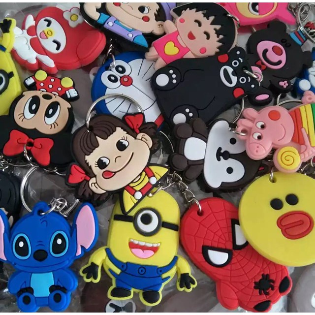 20 Móc Khóa Hoạt Hình 3D Dễ Thương