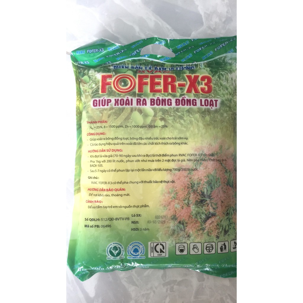 PHÂN BÓN LÁ ĐẠM VI LƯỢNG FOFER_X3