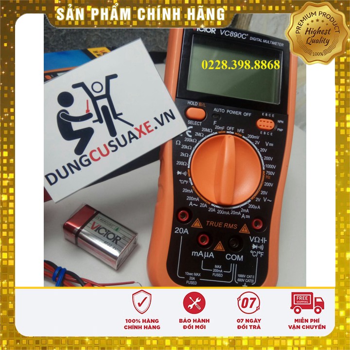 Đồng hồ vạn năng điện tử hiển thị số VICTOR VC890C +