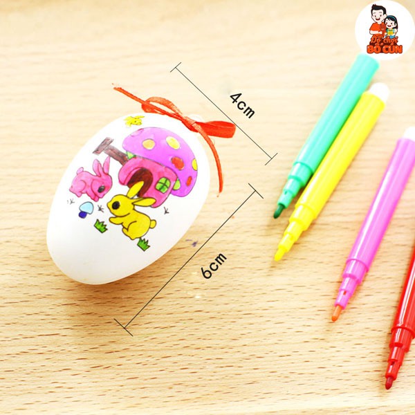 Trứng tô màu kèm bút cho bé