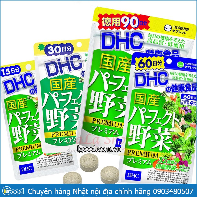 [ĐỦ BILL] Viên uống DHC rau củ quả Premium Nhật Bản