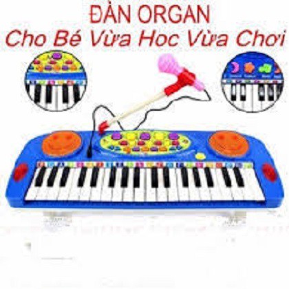 Đồ chơi đàn organ có mic hát cho bé tập làm ca sĩ loại to nhiều phím, có các bản nhạc demo siêu hót, do choi danh dan