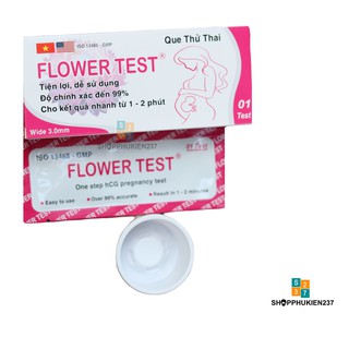 Que thư thai Flower Test hàng công ty