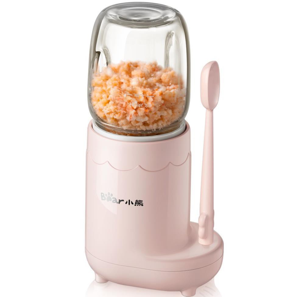 Máy 3 Cối Cho Bé Ăn Dặm Mini Đa Năng Cầm Tay Bear LLJ C04J1, xay Thịt, sinh tố, xay tiêu, hoa quả, thực phẩm, BH 12th