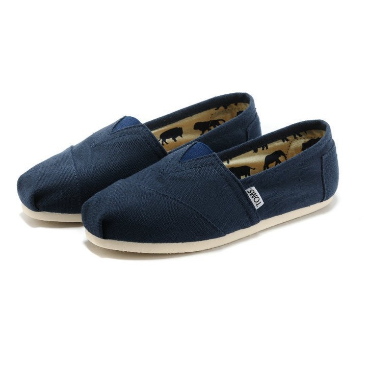 🎉PROMO🎉🍒💯 Toms Giày Lười Vải canvas 100% Kẻ Sọc Thời Trang Cho Nam Nữ