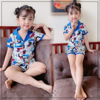 Bộ đồ ngủ lụa cho bé gái (Ảnh thật)
