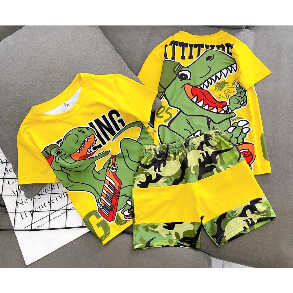 Bộ đồ bé Trai in hình 3D HOT TREND chất vải dày mịn thoáng mát được các bé yêu thích BTM02