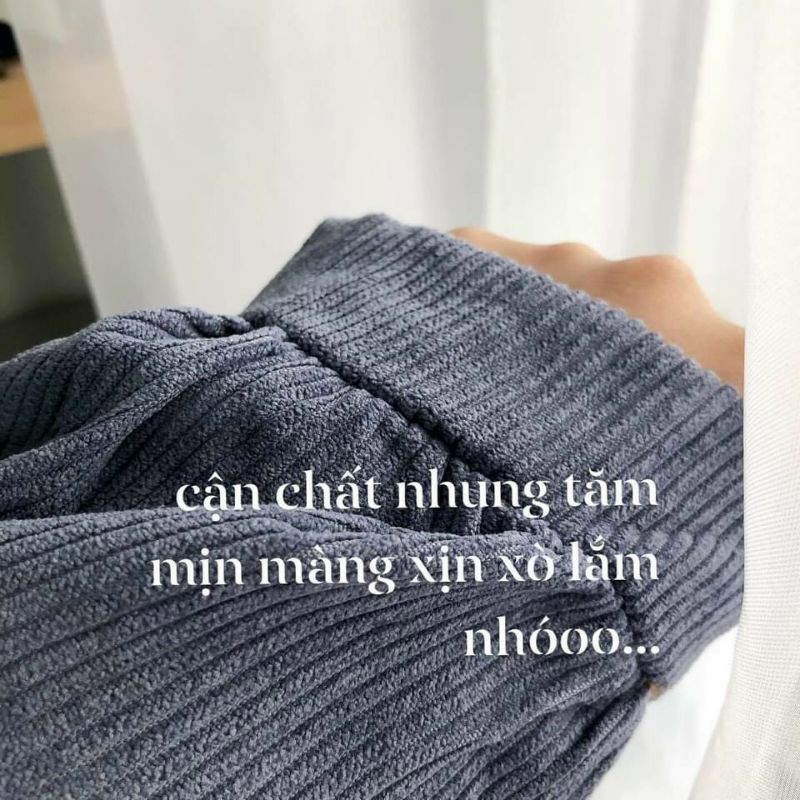 Áo sơ mi nhung tăm nữ khoác ulzzang fom rộng phong cách Hàn quốc