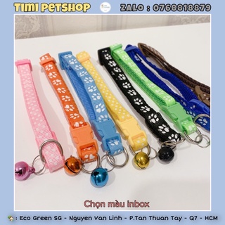 Vòng cổ thú cưng có chuông 1cm hoạ tiết