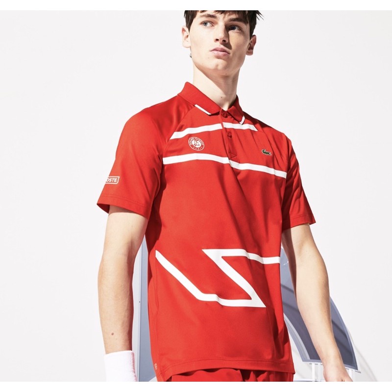 ÁO THỂ THAO LAC0STE ROLAND GARROS CỔ BẺ
