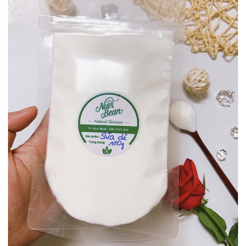 100g/200g Bột sữa dê Handmade - dưỡng trắng, mix cùng các loại bột khác - Nguyên chất 100%