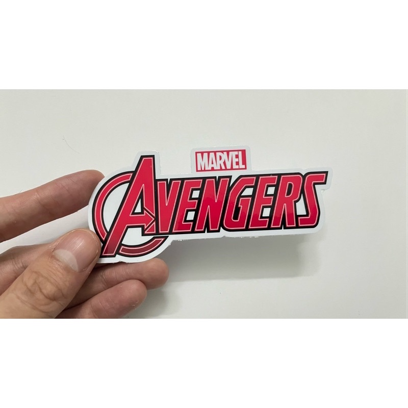 Hình dán Sticker decal Logo Avenger, Logo Marvel, hình dán nón bảo hiểm, dán laptop chống nước