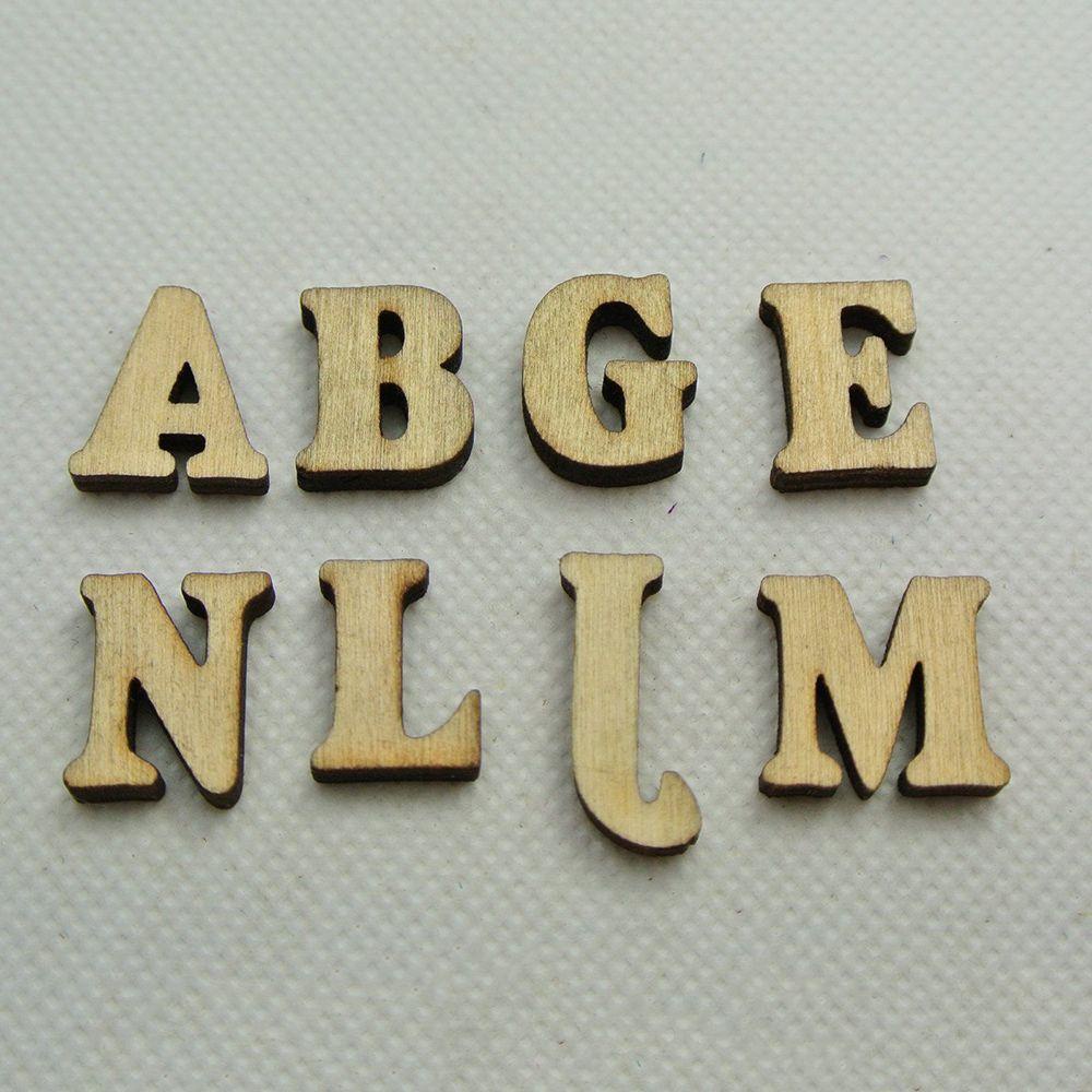 Set 100 Miếng Gỗ In Chữ Chưa Hoàn Thành Dùng Để Trang Trí DIY