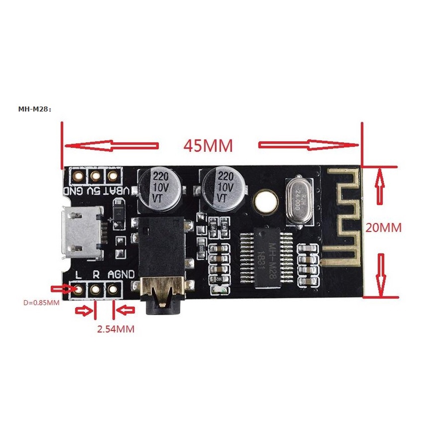 Mạch giải mã âm thanh Bluetooth XH M18 / M28 / M38