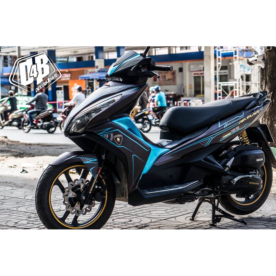 Tem trùm xe AIR BLADE 2014 BLUE LIGHTING