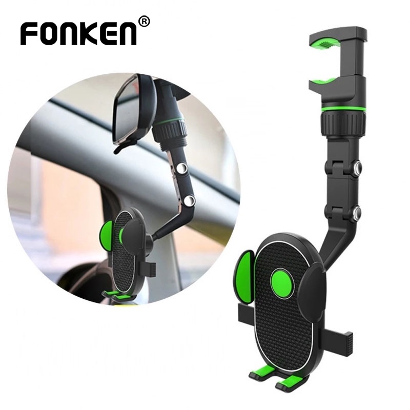 Giá Đỡ Điện Thoại Gắn Gương Chiếu Hậu Xe Hơi Xoay Được Đa Năng Có Thể Điều Chỉnh