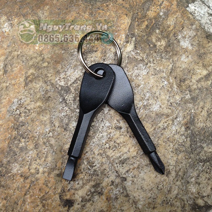 Móc Khóa 2 Tua Vít EDC đa năng mở vít tiện dụng