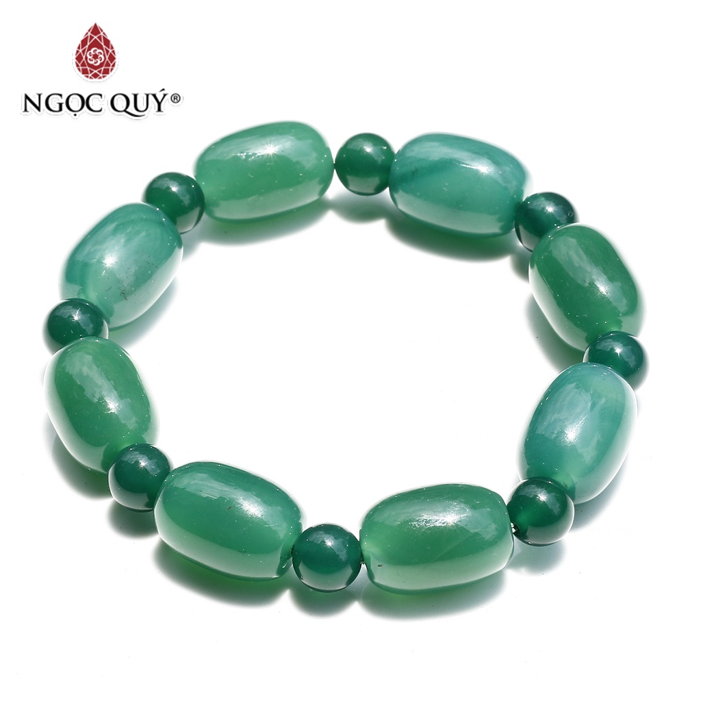 Vòng lu thông mã não xanh - Ngọc Quý