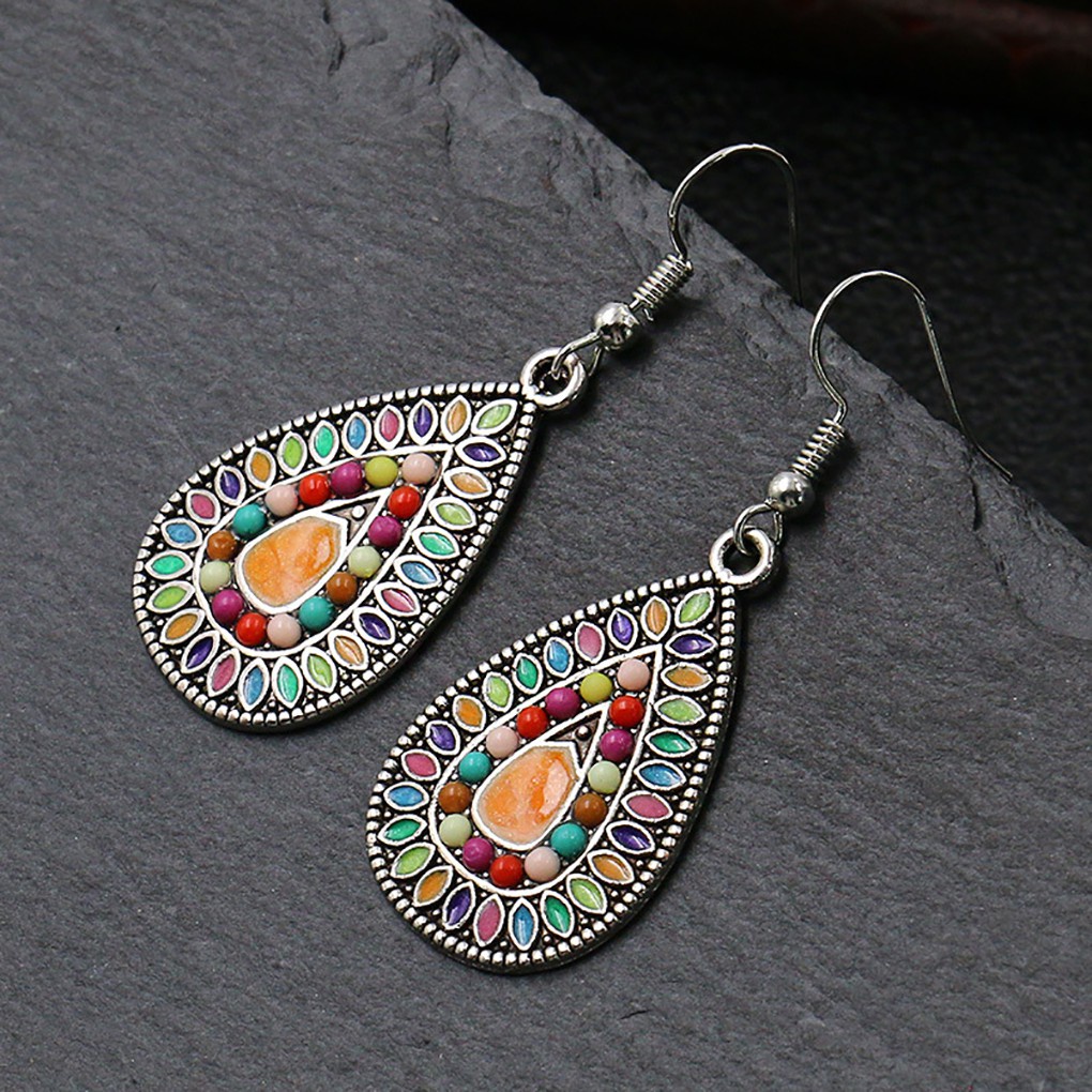 4 Pair/set Ethnic Style Alloy Earring Women Dangling Ear Hook Earring Girls Bohemian Ear Jewelries  【broxah】