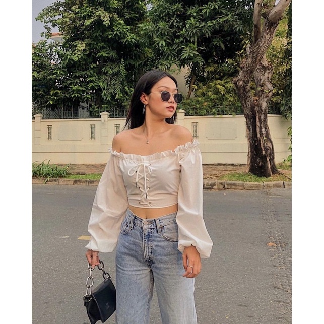 Áo Trễ Vai Thắt Dây - Scarlette Top