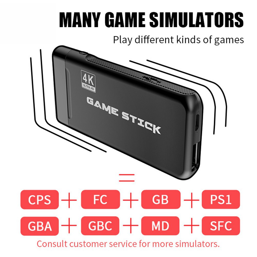 Combo 10.000 TròMáy Chơi Game Stick 64Gb 4 Nút Không Dây HDMI 4K +10000 Trò Chơi Có Thể Tự Chép Game Để Chơi - Giao 1H