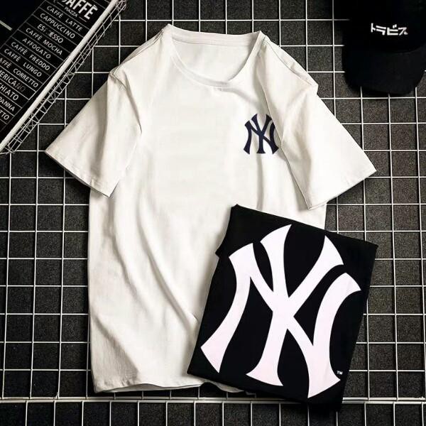 Áo Thun Hot NY MLB cotton Unisex, áo phông form rộng thoáng mát