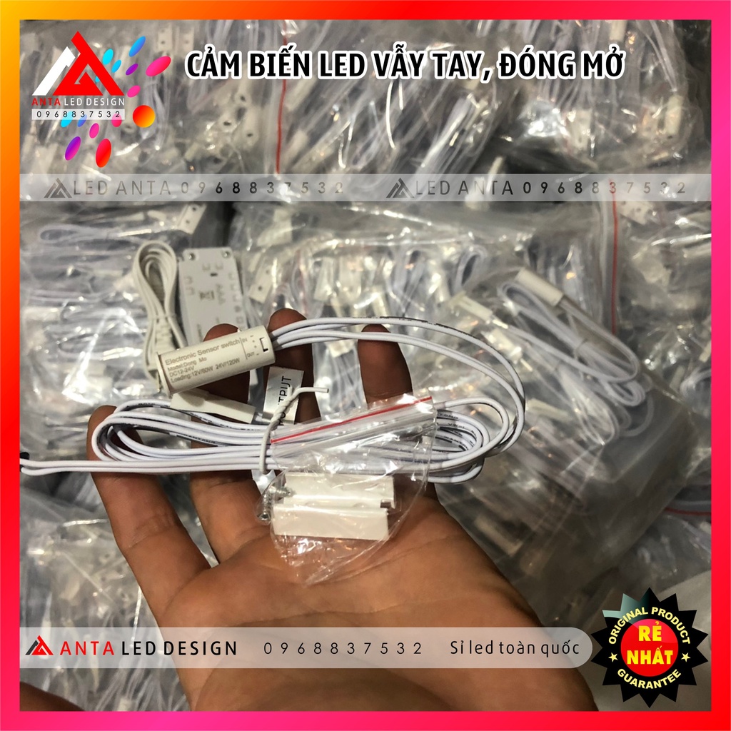 Cảm biến vẫy tay, đóng mở, chạm dùng cho LED 12v kết hợp led thanh , led dán trang trí nội thất, tủ bếp