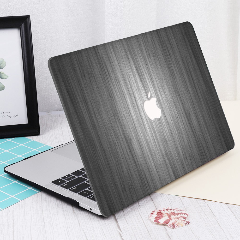 Vỏ bảo vệ laptop Macbook Pro 13.3" 15.4" A2159 A1706 Mac Air họa tiết giả gỗ kèm phụ kiện