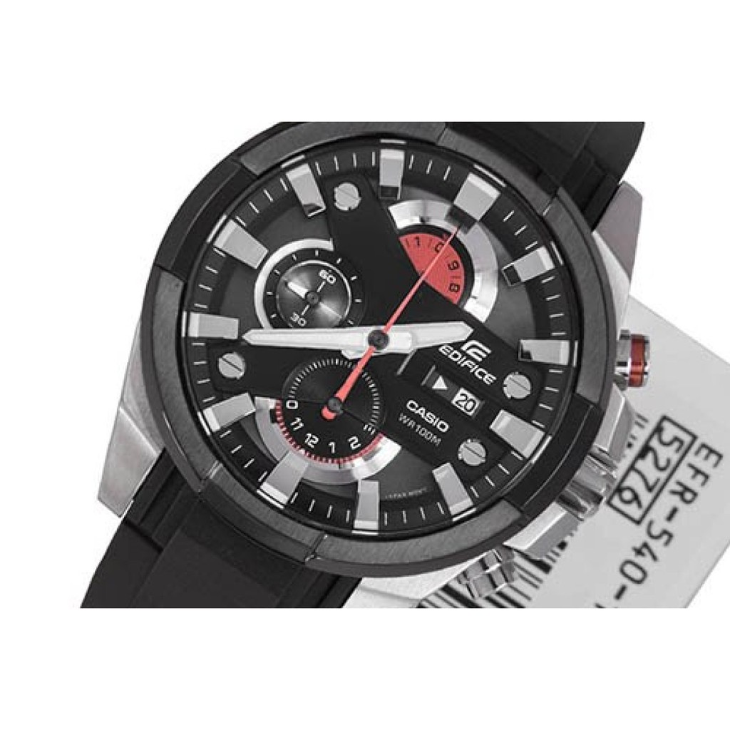 Đồng Hồ Nam Casio Edifice EFR-540-1AVUDF Dây Nhựa Màu Đen - Thiết Kế Mặt 3D chống nước độ sâu 200m bảo hành quốc tế .