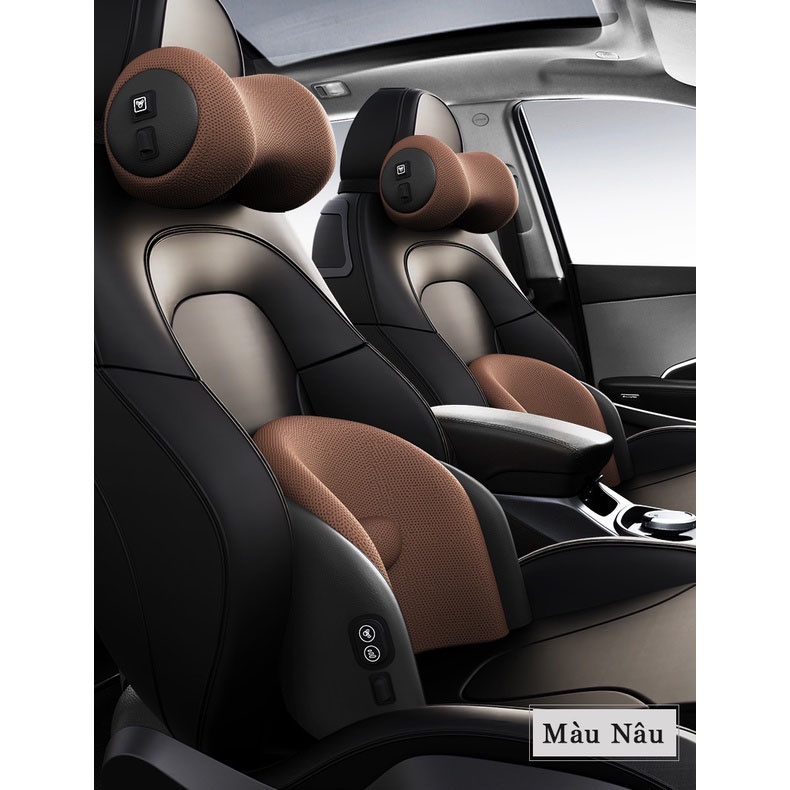 Combo Gối Và Đệm Tựa Massage Chườm Nóng Ô Tô - Văn Phòng, Cao Su Non, 6 Chế Độ, Cổng Cắm USB, Bảo Hành 12 Tháng | BigBuy360 - bigbuy360.vn