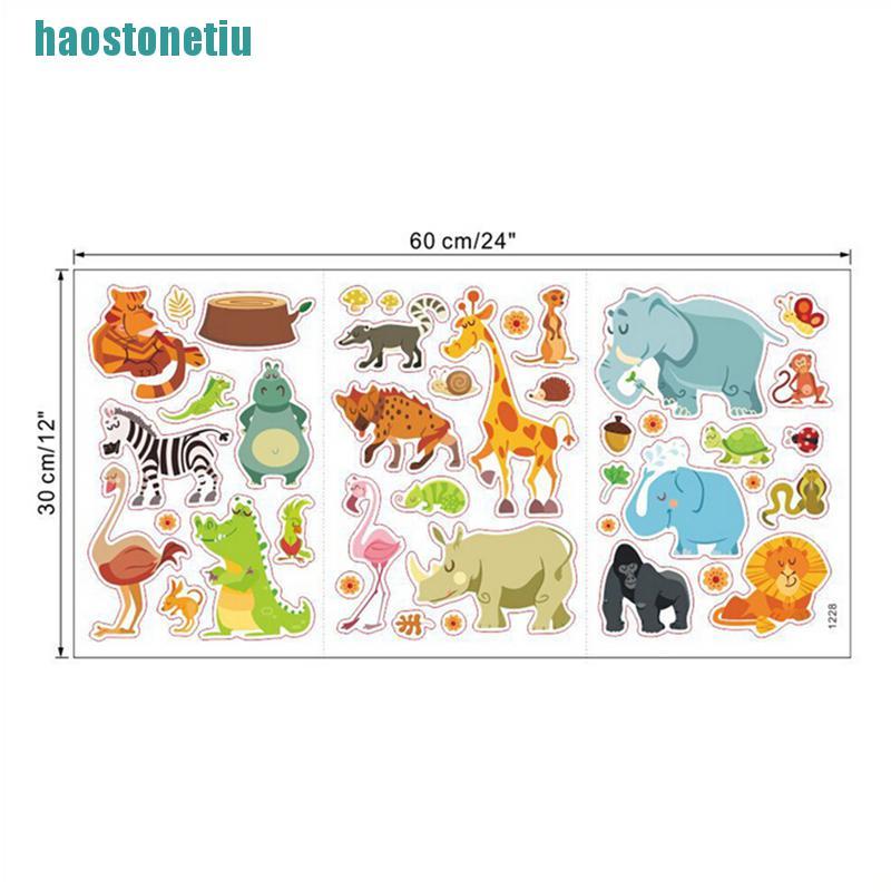 Sticker Dán Tường Hình Động Vật Dễ Thương Bắt Mắt